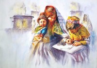 Sana Ullah, 22 x 36 Inch, Watercolor on Paper, Figurative Painting, AC-SNULAH-002